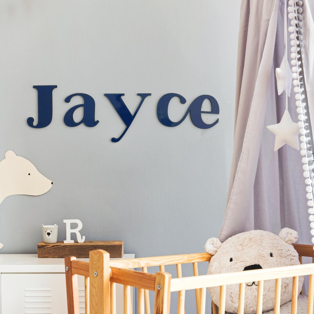 Wooden Nursery Name Sign, Custom Baby Room Decor, Personalized Wall Art ...