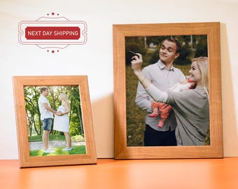 Engraved Wooden Photo Frame, Personalized Gift