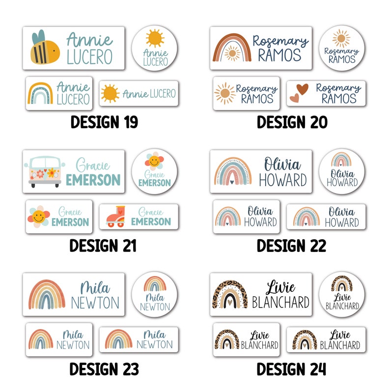 Mermaid Labels, Girl School Supplies, Dishwasher Safe Stickers, Vinyl