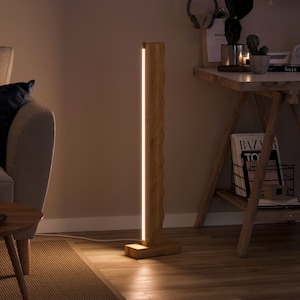 Handcrafted Wood Floor Lamp - Modern Home Decor, Wood Lamp, Custom Lamp, Carved Lamp, Unique Floor Lamp, Handmade Lamp, Living room Lamp