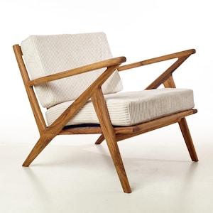 Walnut Lounge Chair for Home Design - Modern Furniture, Mid Century style, Mid Century Chair, Walnut Chair, Handmade Lounge Chair, Art Chair