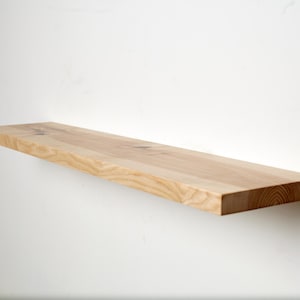 Handmade Ash Floating Shelf: Modern Rustic Home Design