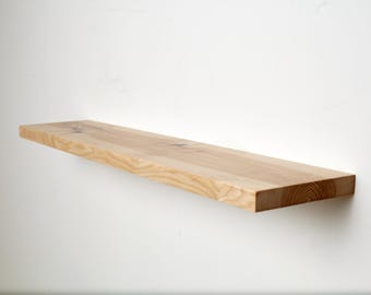 Handmade Ash Floating Shelves for Modern Home Design, Custom Live Edge Shelves, Rustic Shelf, Wall Shelf, Book Shelf, Kitchen Shelves