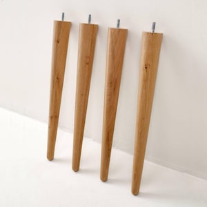 Handmade Furniture Legs Oak Set: Coffee Table, Desk, and Bench Legs