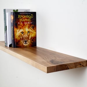 Custom Walnut Floating Shelves - Handcrafted Farmhouse Decor, Wall Shelves, Rustic Shelf, Kitchen Shelf, Bedroom Shelf, Living Room Shelves