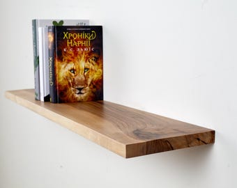 Custom Walnut Floating Shelves - Handcrafted Farmhouse Decor, Wall Shelves, Rustic Shelf, Kitchen Shelf, Bedroom Shelf, Living Room Shelves