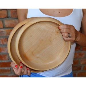 Handmade Maple Wood Plate: Unique Serving Bowl, Sustainable Platter