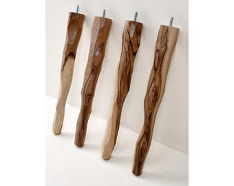 Gambe per mobili in legno rustico fatte a mano: tavolo, scrivania, divano, panca personalizzati