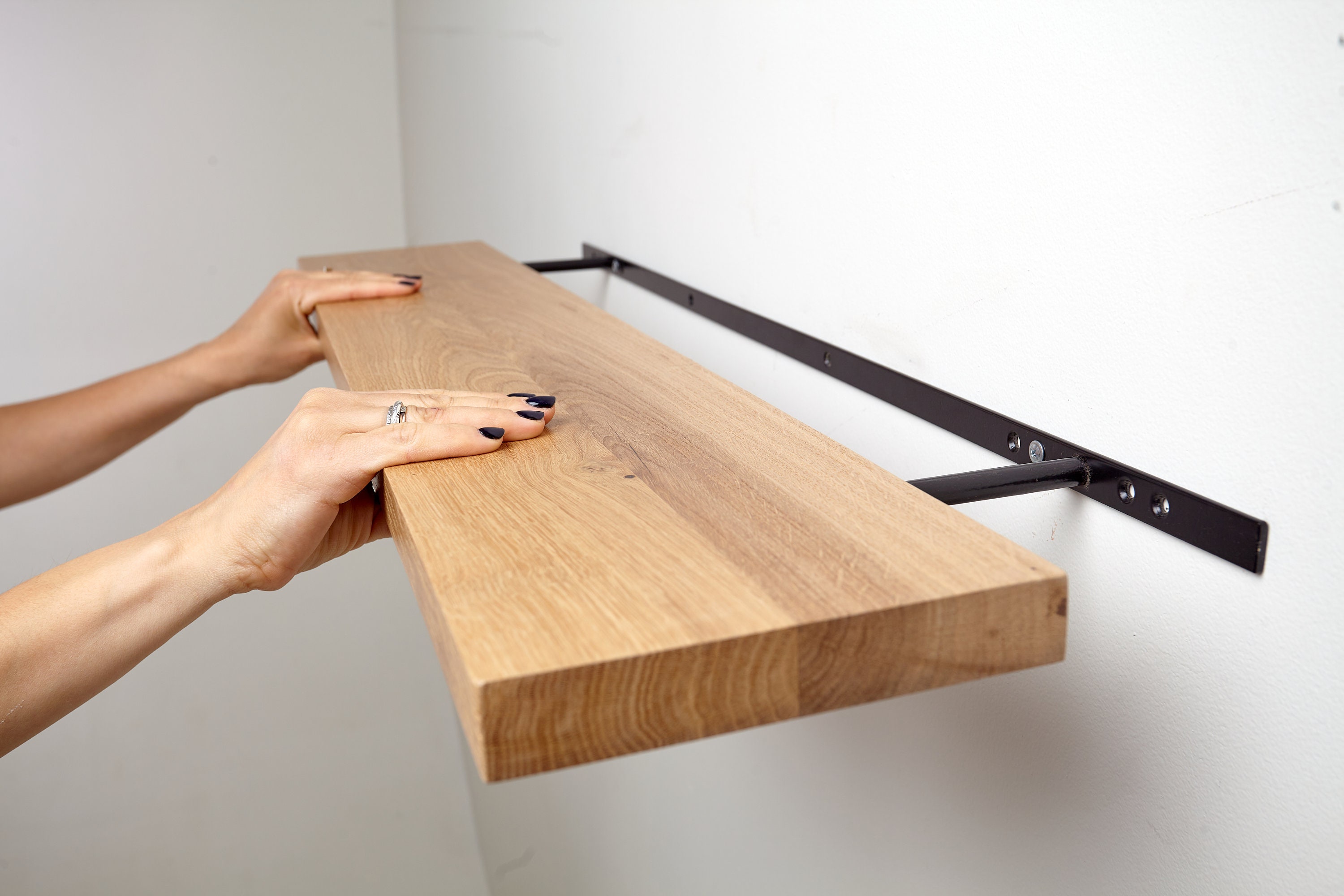 Oak Floating Shelves, Live Edge Oak Floating Shelves, Kitchen Shelves