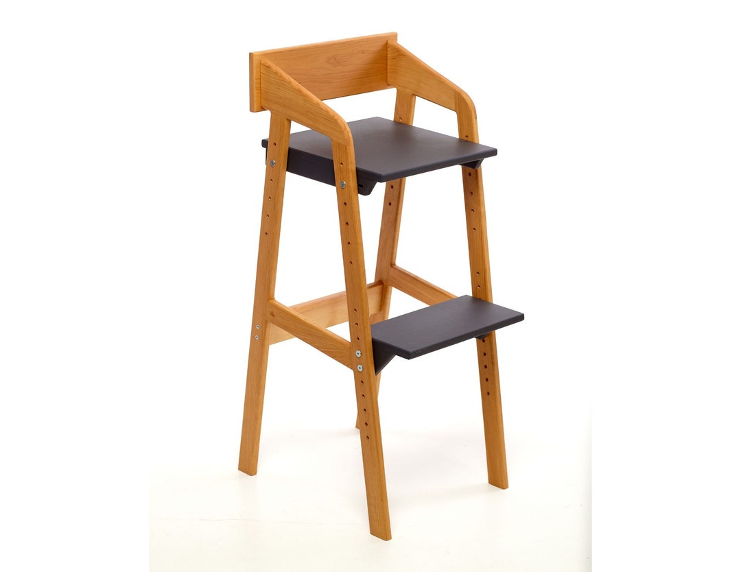 Wood Growing Kids Chair - High Chair for Kitchen Island, Growing Chair, Kitchen Chair, Child ...