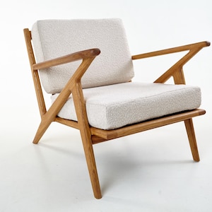 Sleek Modern Lounge Chair - Mid-Century Style, Danish Design in Home Decor, Wood Chair, Custom Chair, Handmade Chair, Mid-Century Chair