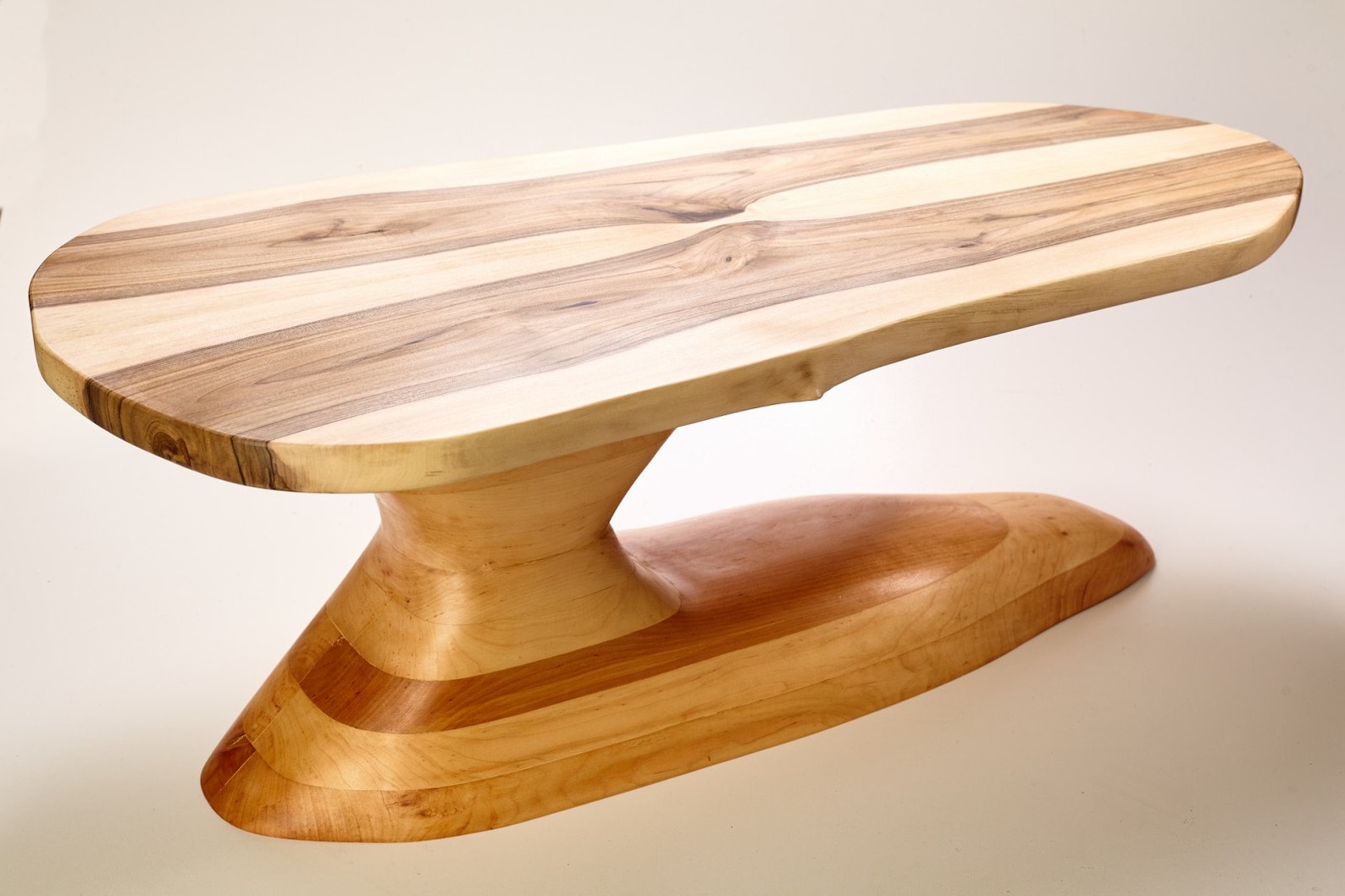 Wooden Coffee Table Sculpture, Live Edge Coffee Table, Walnut Coffee ...