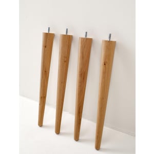 Handmade Oak Furniture Legs Set: Rustic Table, Desk, and Bench Legs