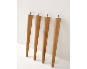 Handmade Furniture Legs Oak Set: Coffee Table, Desk, and Bench Legs