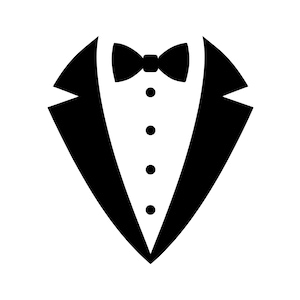 Tuxedo SVG, Tuxedo Suit Silhouette, Tuxedo Clipart, Tuxedo Cut File, Tuxedo Shirt PNG, Wedding Groom Svg, Tuxedo Vector, Tuxedo Download