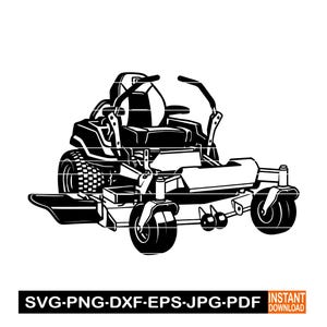 Zero Turn grasmaaier #2 SVG PNG DXF, Zero Turn grasmaaier clipart, bestanden voor Cricut, gesneden bestanden voor silhouet, eps, vector, digitale download