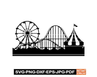 ロッキーポイント遊園地のロゴ PNG SVG、クリカット印刷可能アート