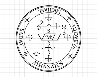 Sigil of Archangel Michael SVG PNG DXF, Protection Seal Laser Engraving Cut File
