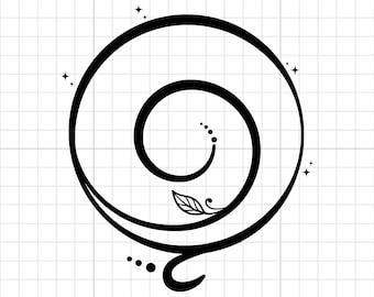 Gratitude Symbol SVG: Floral Spiritual Spiral Cut File