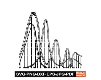 ジェットコースターのデザイン - 遊園地の乗り物のイラスト - Cricutと