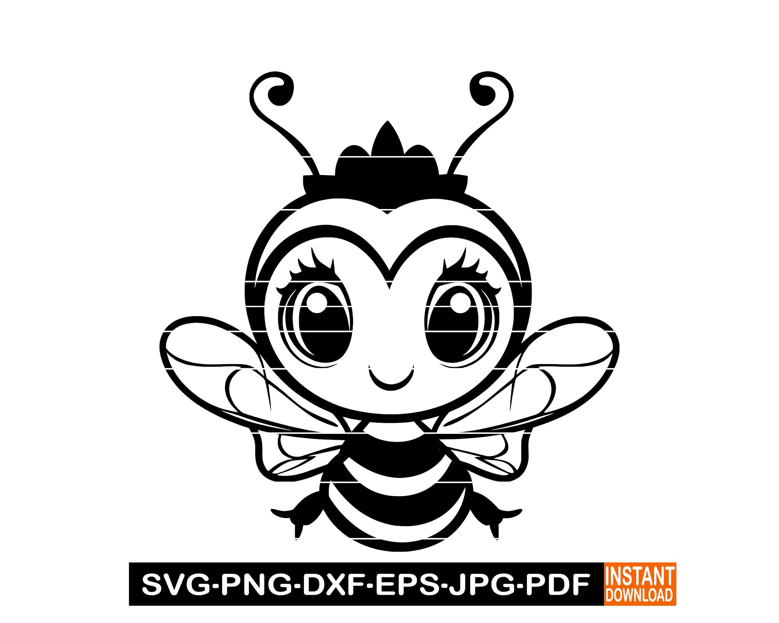Queen Bee SVG, Adorable Queen Bee SVG, Queen Bee Clipart, Queen Birthday, Sublimation, Girls T-Shirt Design, Cut Files For Cricut Silhouette