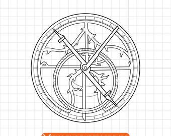 Medieval Astrolabe SVG: Ornate Astronomy Cut File for Cricut and Laser