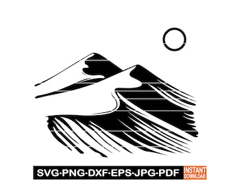 Sand Dunes SVG, Desert Svg, Sand Dunes Clipart, Sand Dunes Files For Cricut, Sand Dunes Cut Files For Silhouette, Dxf, Png,Sand Dunes Vector