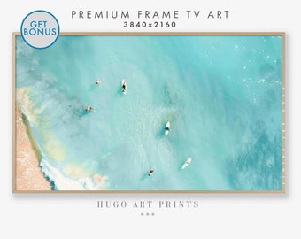 Samsung Frame TV-Kunst | Surfer-Kunst für Frame-TV | Ozean-TV-Kunst | Digitaler Download | Strandhaus Dekor | Sommer Samsung TV-Rahmen Art TV095
