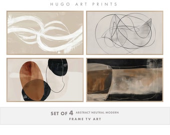 Samsung The Frame TV Art SET / Abstract Neutral Brown Modern Instant Download Art / 4K Art DIGITAL Descargar Frame tv decoración interior moderna