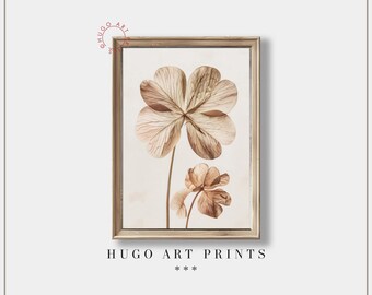 Vintage Botanischer Druck | Antikes Kleeblatt-Landhaus-Aquarell | Retro-Wohnkultur | Digitale DRUCKBARE Wandkunst | Rustikale Küche P50