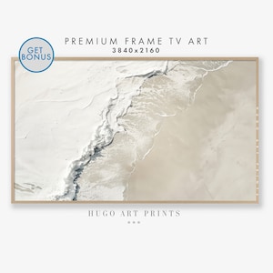 Samsung Frame TV Art, Vintage Neutral Beach Painting | Soft Coastal Landscape | Summer Art Print, Ocean Painting, Digital Download TV113