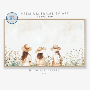 Samsung Frame TV Art, Summer Vintage Painting | Neutral in Soft Muted Tones, digital art, Beach House Decor, Digital Download, TV132