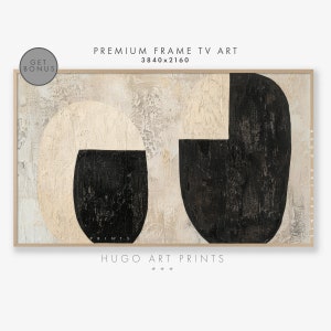 Samsung Frame Tv, Textured Abstract Painting for Frame TV Art, Wabi Sabi Japandi Geometric Neutral Shapes TV Art digital download TV199
