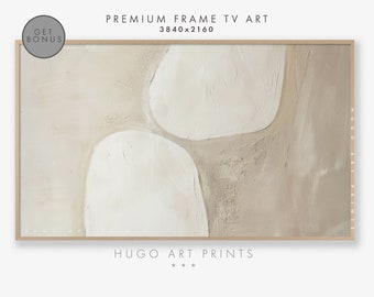 Samsung Frame TV Art Wabi Sabi Painting Geometric Japandi Abstract soft shapes Neutral Muted Minimalist, Digital Download Frame TV Art TV202