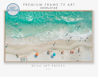 Samsung Rahmen Tv Art | Strand Kunst für Frame Tv | Ozean Tv Kunst | Digitaler Download | Sommer Samsung TV-Rahmen Kunst, Strand-Haus-Dekor TV091