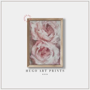 Vintage Abstract Rose Painting | Vintage Flower Print | Antique Botanical Art | Wall Art PRINTABLE | Home Decor | Still Life Painting P40
