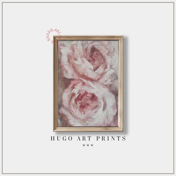 Vintage Abstract Rose Painting | Vintage Flower Print | Antique Botanical Art | Wall Art PRINTABLE | Home Decor | Still Life Painting P40