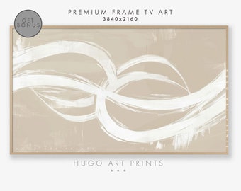 Samsung Rahmen TV Kunst Wabi Sabi Gemälde Soft Japandi Abstrakte weiche Formen Neutrale Töne Minimalist, digitaler Download Rahmen TV Kunst TV256