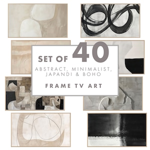 Samsung frame TV Art, Samsung Frame TV Art Painting, Modern Neutral Abstract Samsung frame Tv Art, Frame TV Art, Instant Download Set of 40