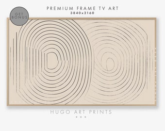 Samsung Frame TV Art Wabi Sabi Painting Soft Lines Beige Abstract soft shapes Neutral Tones Minimalist, Digital Download Frame TV Art TV259