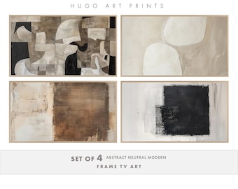 Samsung The Frame TV Art SET / Abstract Neutral Brown Beige Modern Instant Download Art / Frame Tv Minimalist Art 4K DIGITAL Descargar