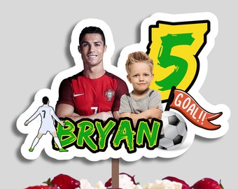 Ronaldo Cake Topper, Custom Cake Topper, Cristiano Ronaldo Birthday ...