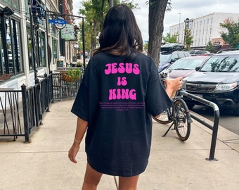 Jesus Is King Shirt, Pump Covers, Gym Pump Cover, Christian Tees, Jesus Shirt, Christian Clothes, Weightlifting T-shirt, Oversized Tshirt