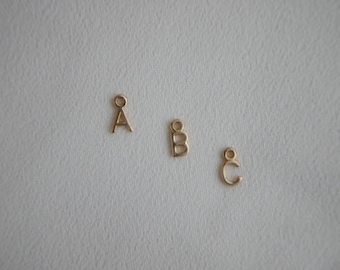 Solid 14k Gold Letter Charms
