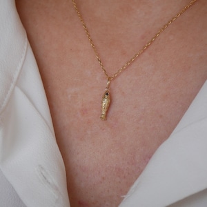 Solid 14k Fish Charm