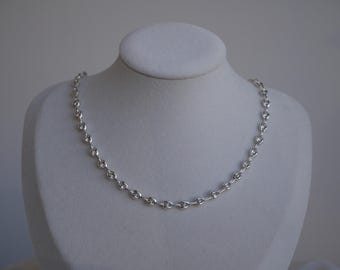 Collar marinero abullonado de plata esterlina