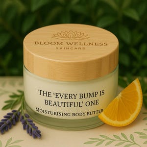 Pregnancy Stretch Mark Body Butter Cream | 100% natural & organic | Pregnancy safe | Citrus/Lavender scent | Bloom Belly Balm