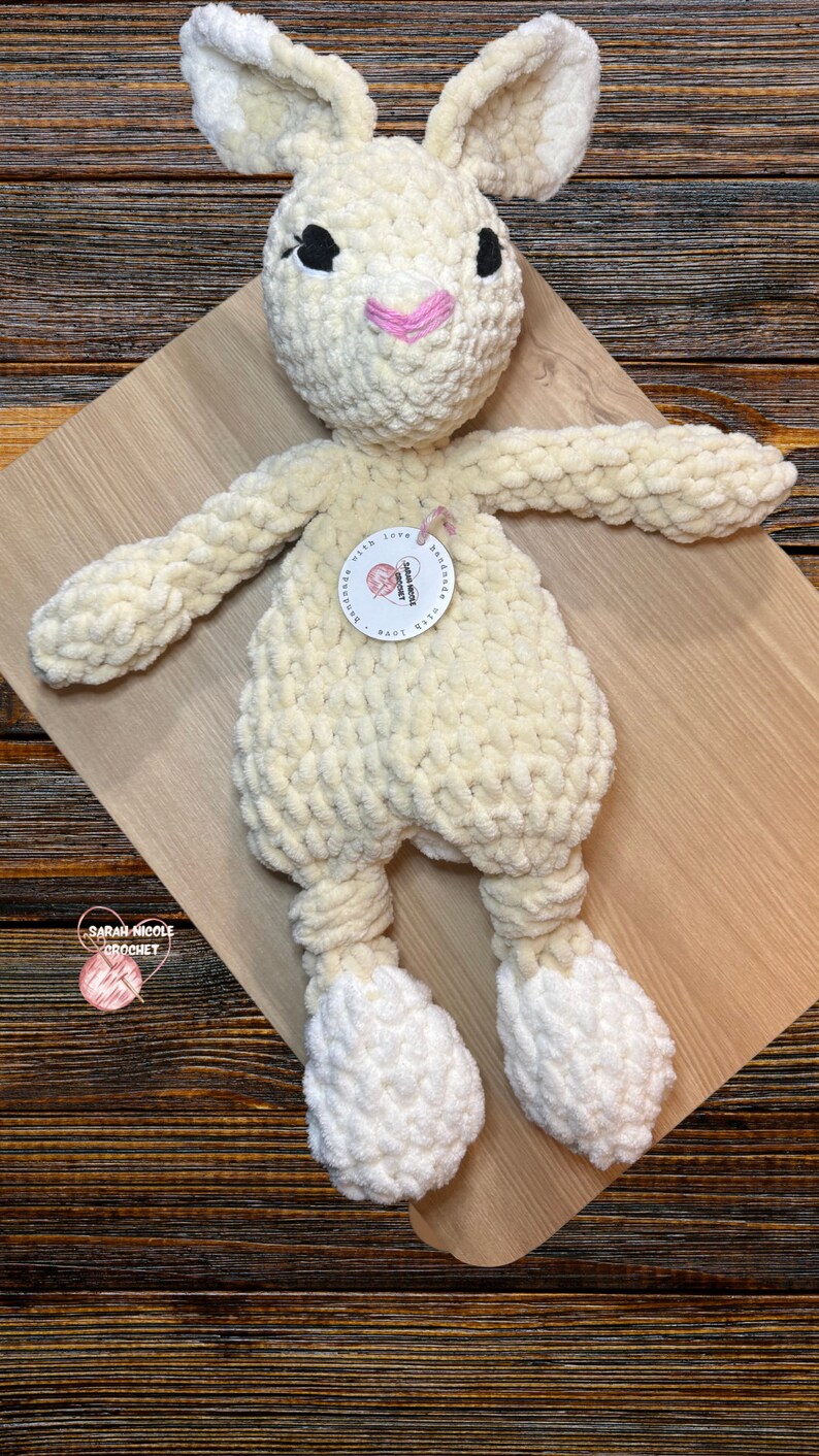 Rye the Rabbit Crochet Baby Snuggler Knotted Lovey - Etsy