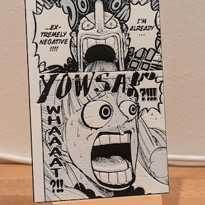 One Piece Magnet - Usopp & Perona "Extremamente Negativo" Painel 3D 9 x 13 cm Decoração Artesanal
