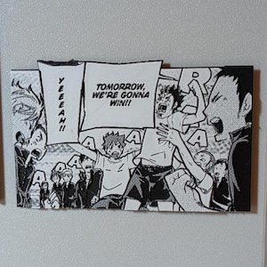 Haikyuu Magnet – “Tomorrow, We’re Gonna Win!!” Team Panel 10x6 cm 3D Printed Manga Decor